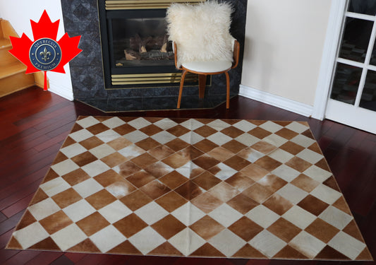 99736 Cowhide rug Patchwork Collection Quebecuir Premium  BIG SIZE XXL