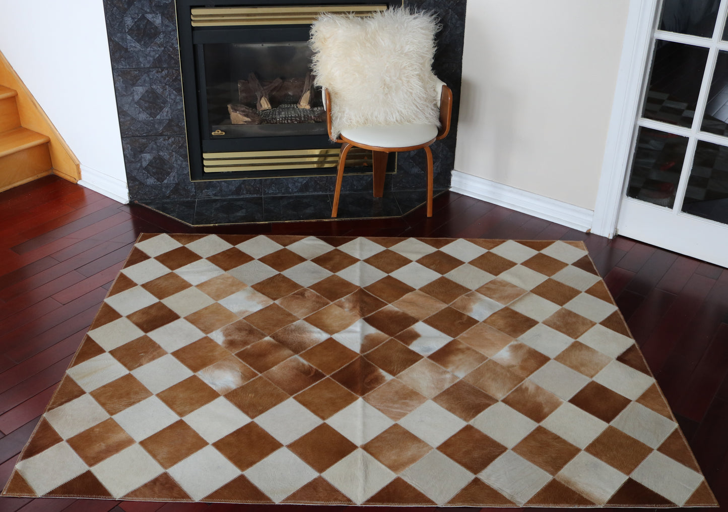 99736 Cowhide rug Patchwork Collection Quebecuir Premium  BIG SIZE XXL