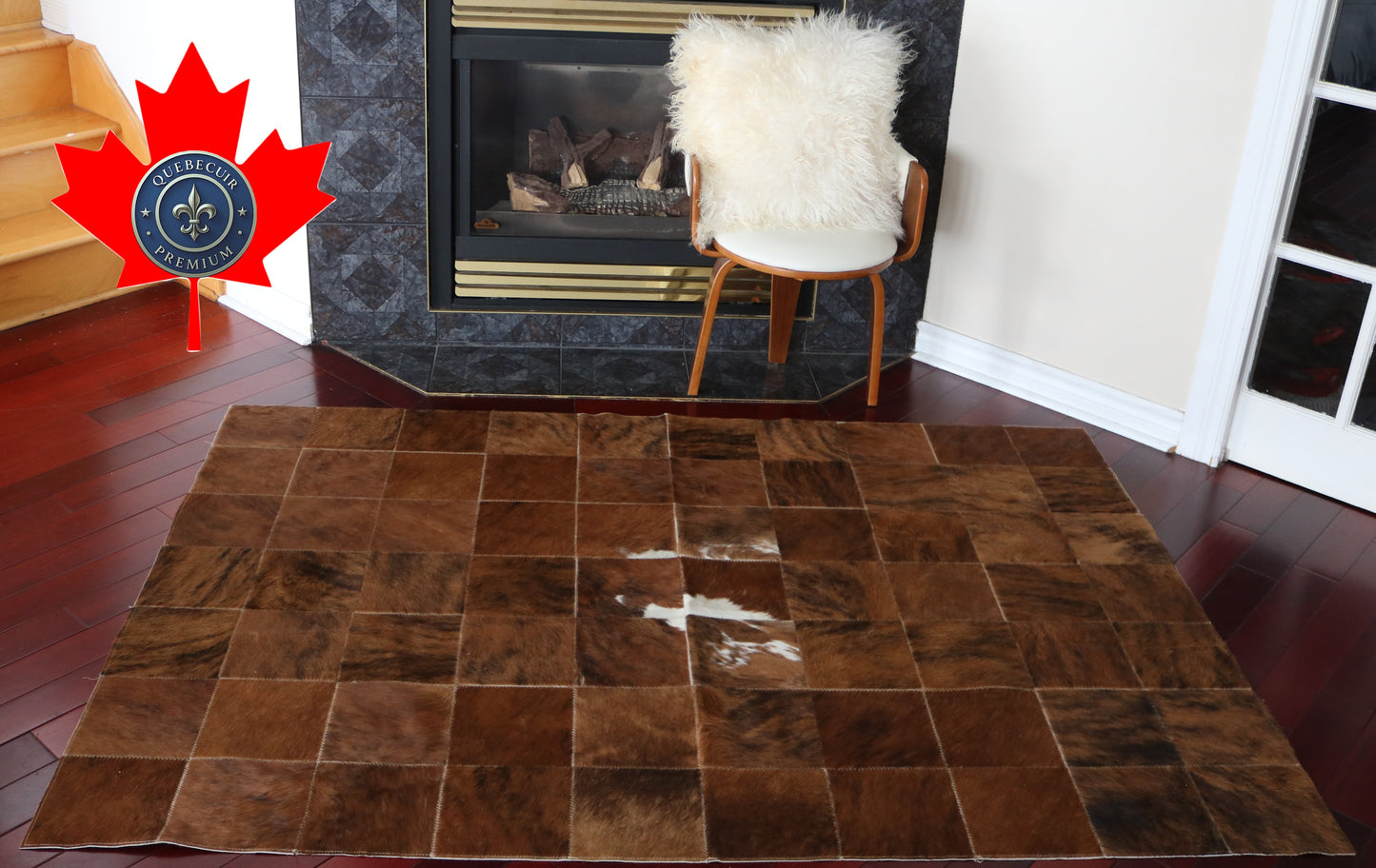 99737 Cowhide rug Patchwork Collection Quebecuir Premium  BIG SIZE XXL