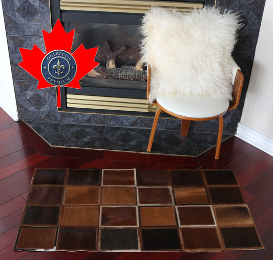 99738 Cowhide rug Patchwork Collection Quebecuir Premium