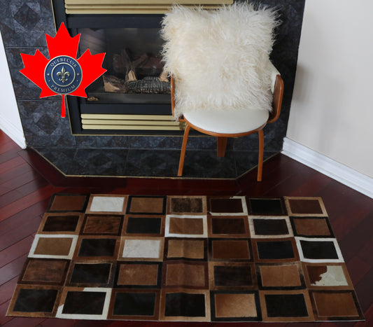99742 Cowhide rug Patchwork Collection Quebecuir Premium