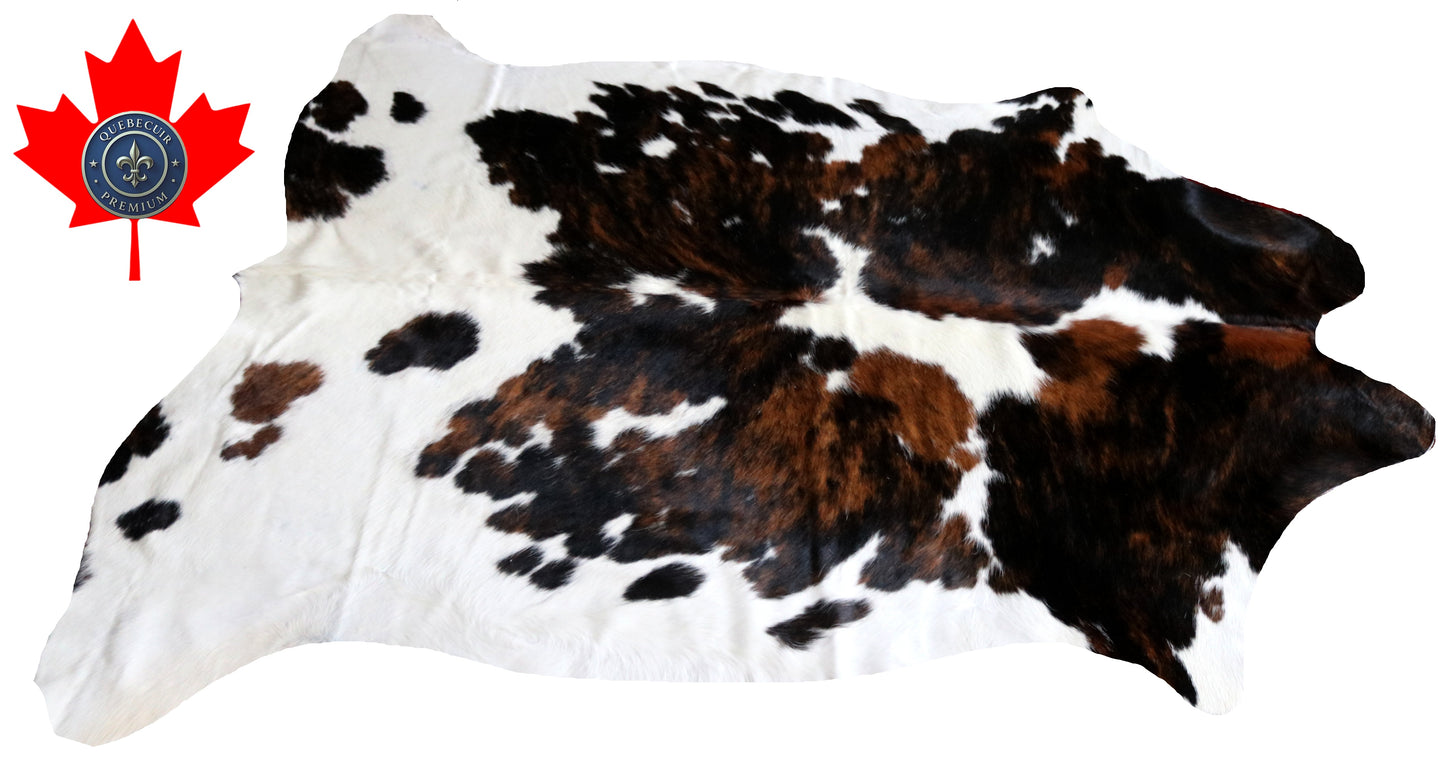 99746 Cowhide rug  TRICOLOR Collection Quebecuir Premium