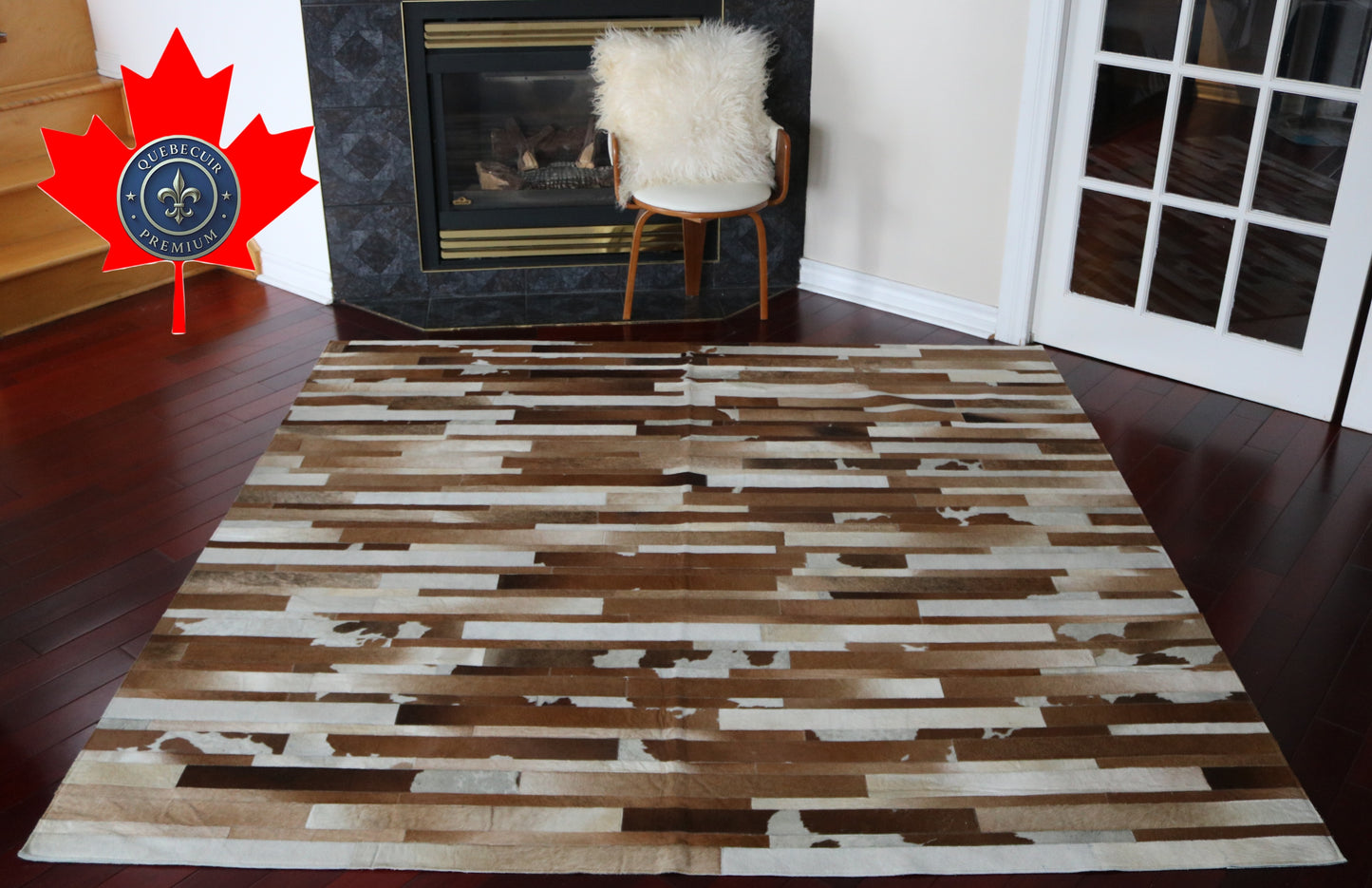 99750 Cowhide rug Patchwork Collection Quebecuir Premium