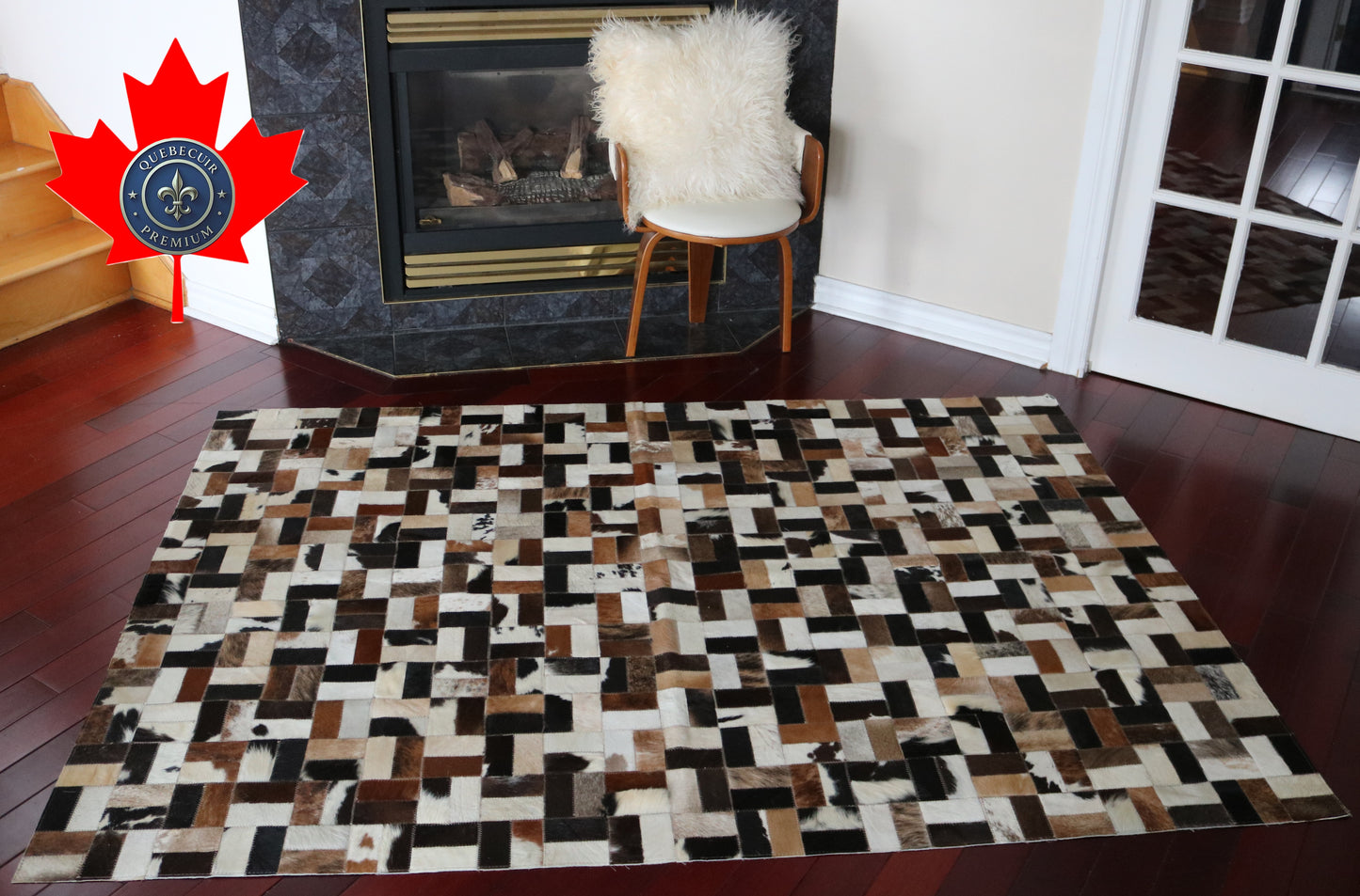 99751 Cowhide rug Patchwork Collection Quebecuir Premium