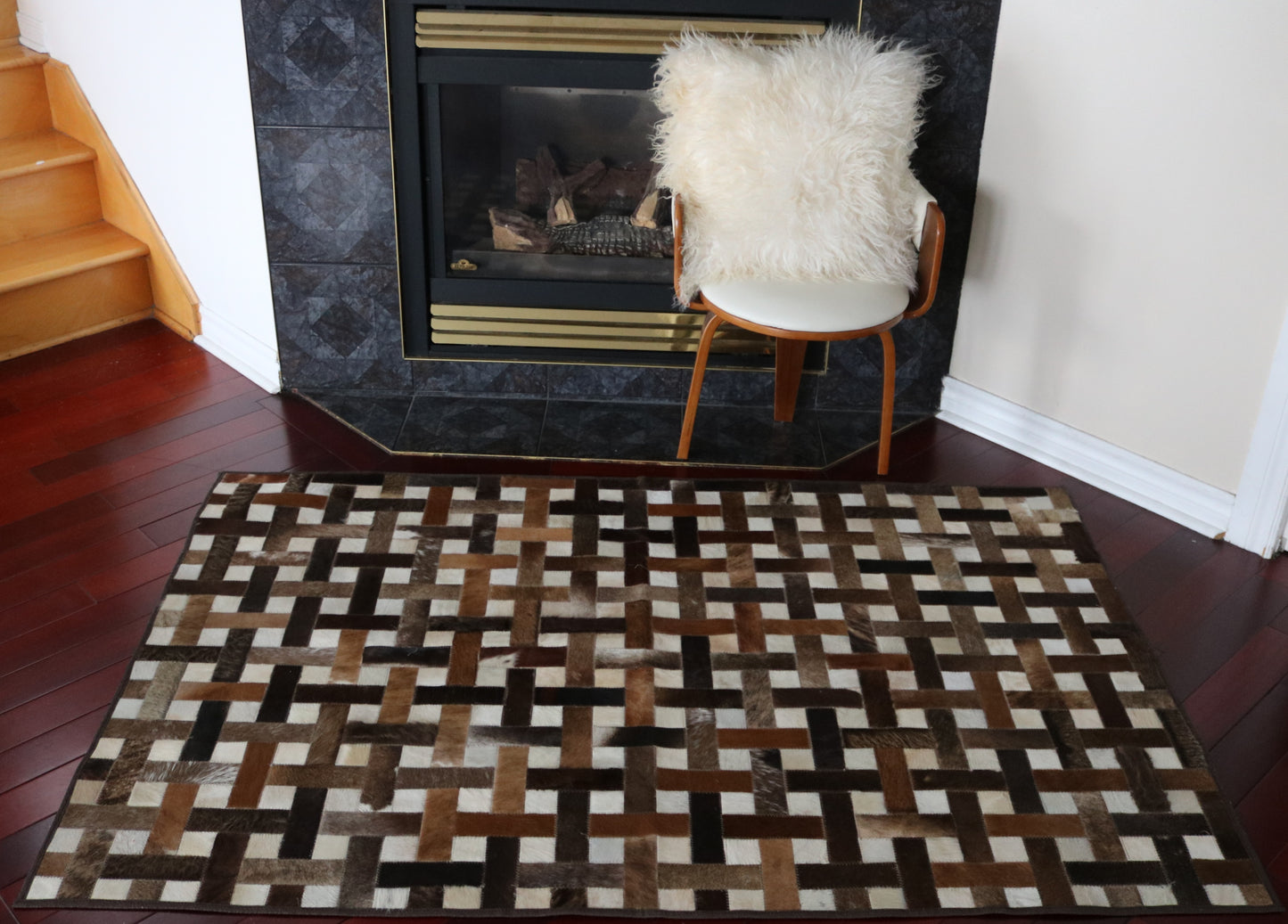 99752 Cowhide rug Patchwork Collection Quebecuir Premium