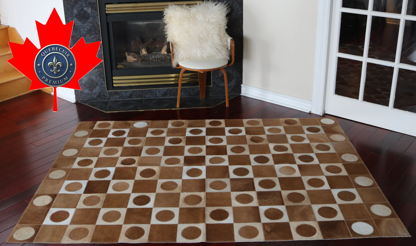 99756 Cowhide rug Patchwork Collection Quebecuir Premium