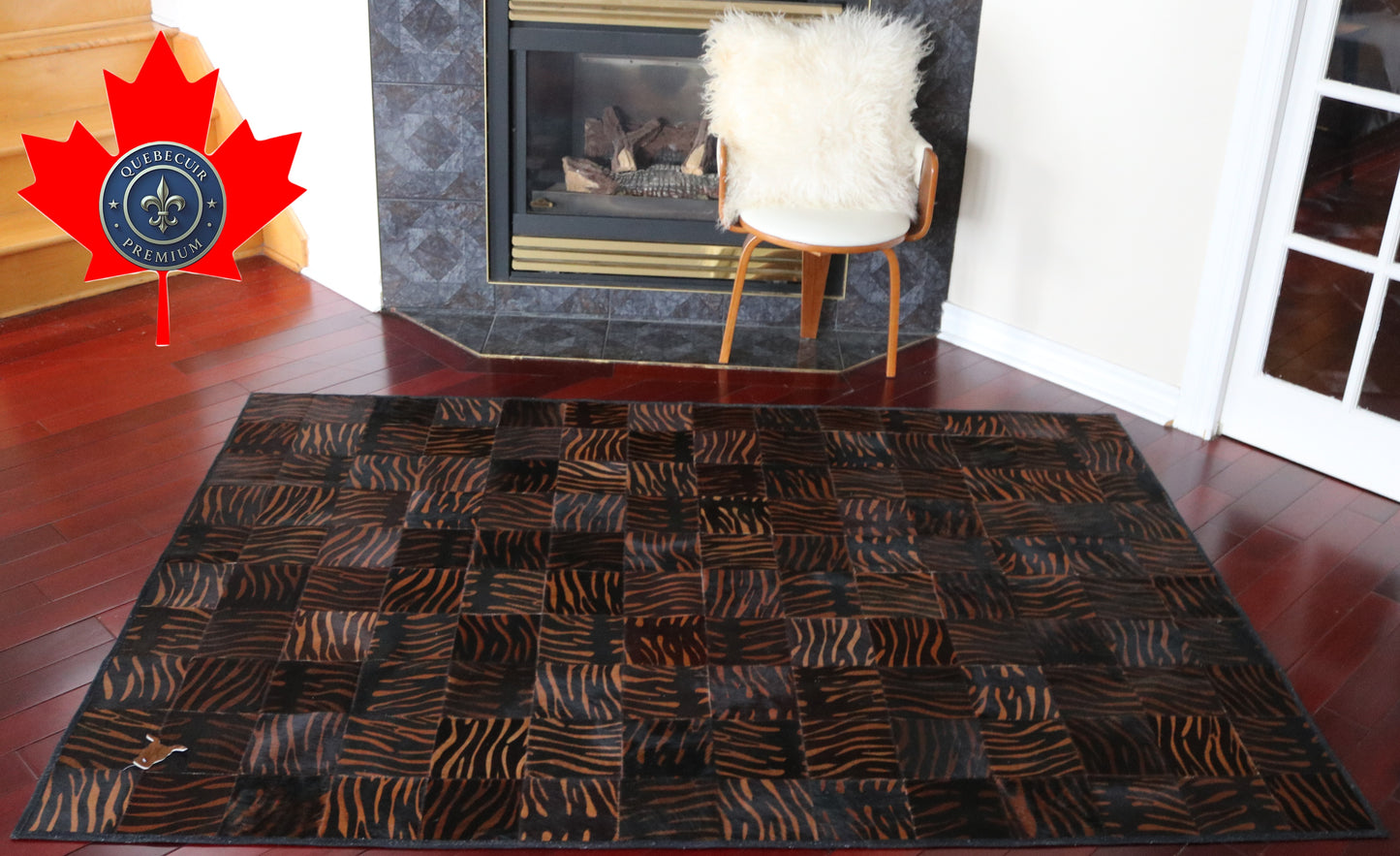 99757 Cowhide rug Patchwork Collection Quebecuir Premium