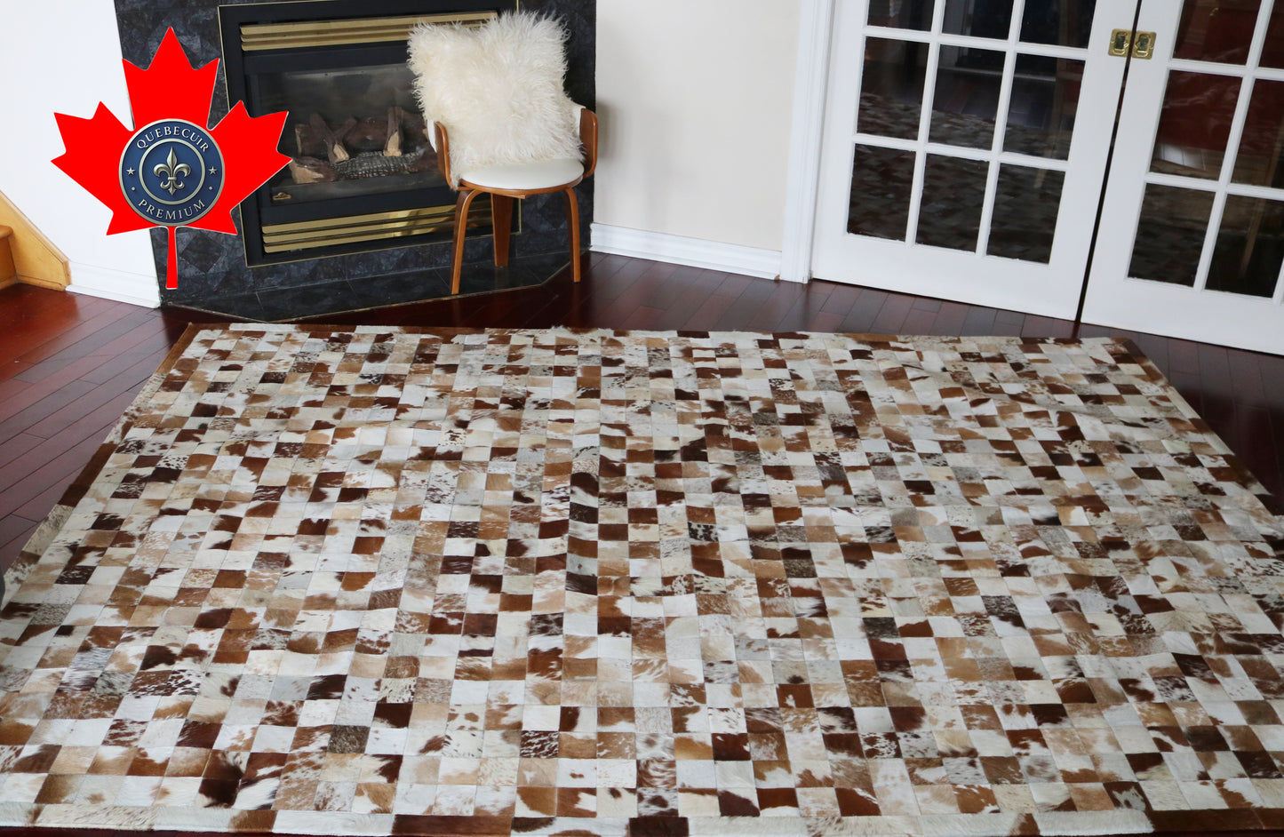 99759 Cowhide rug Patchwork Collection Quebecuir Premium SUPER   BIG SIZE XXXL