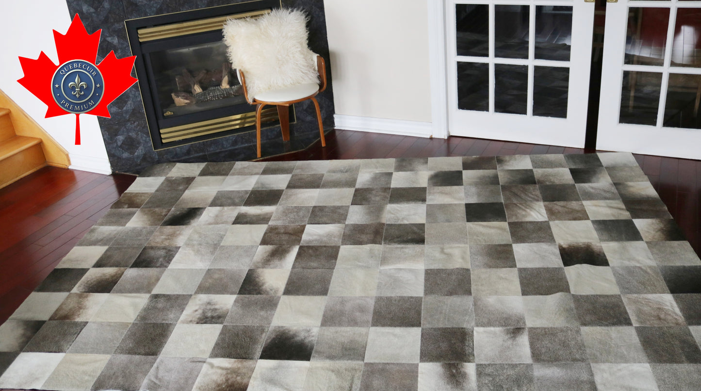99760 Cowhide rug Patchwork Collection Quebecuir Premium SUPER   BIG SIZE XXXL