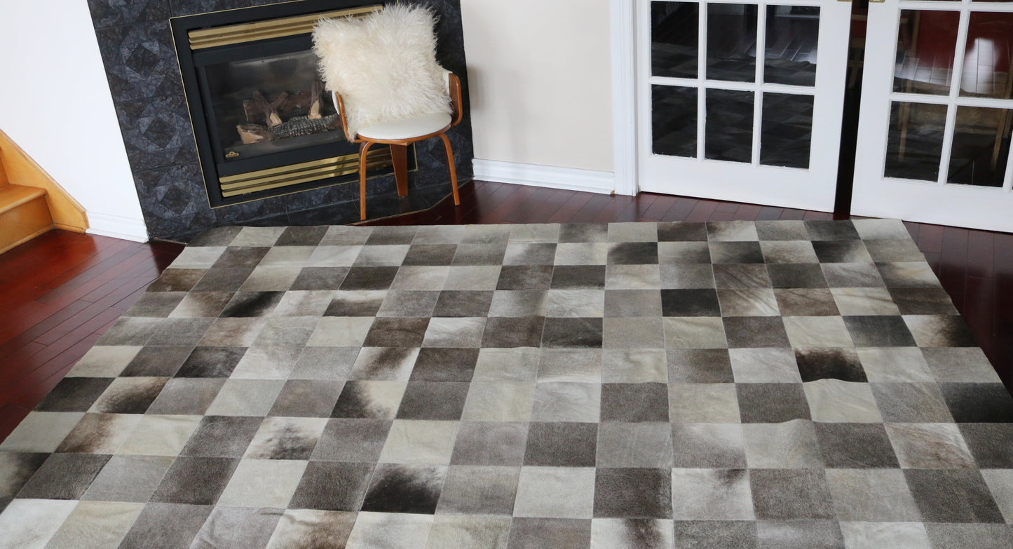99760 Cowhide rug Patchwork Collection Quebecuir Premium SUPER   BIG SIZE XXXL
