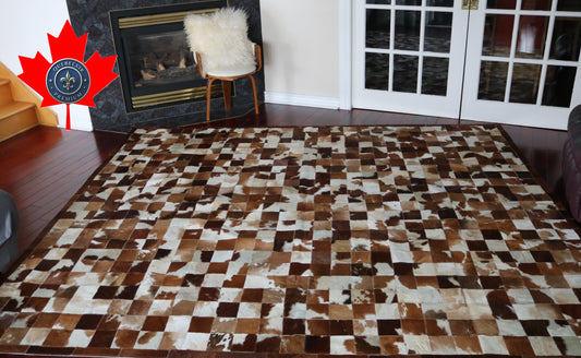 99761 Cowhide rug Patchwork Collection Quebecuir Premium SUPER   BIG SIZE XXXL