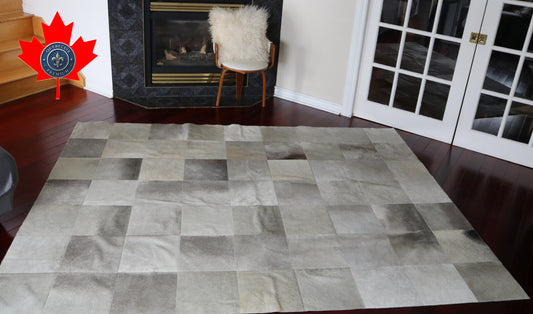 99765 Cowhide rug Patchwork Collection Quebecuir Premium SUPER   BIG SIZE XXXL