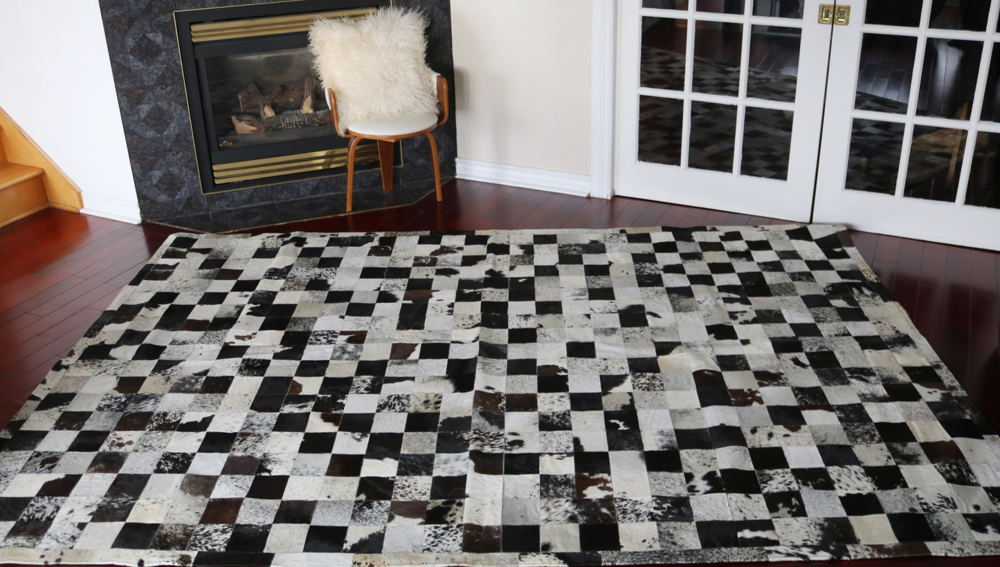 99766 Cowhide rug Patchwork Collection Quebecuir Premium SUPER   BIG SIZE XXXL