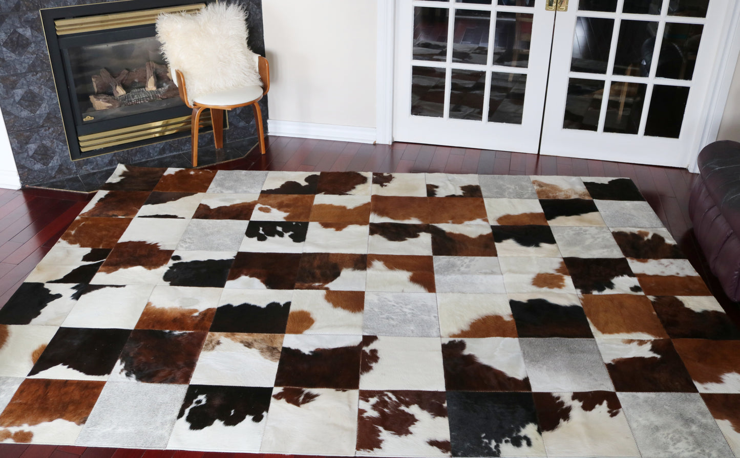 99768 Cowhide rug Patchwork Collection Quebecuir Premium SUPER   BIG SIZE XXXL