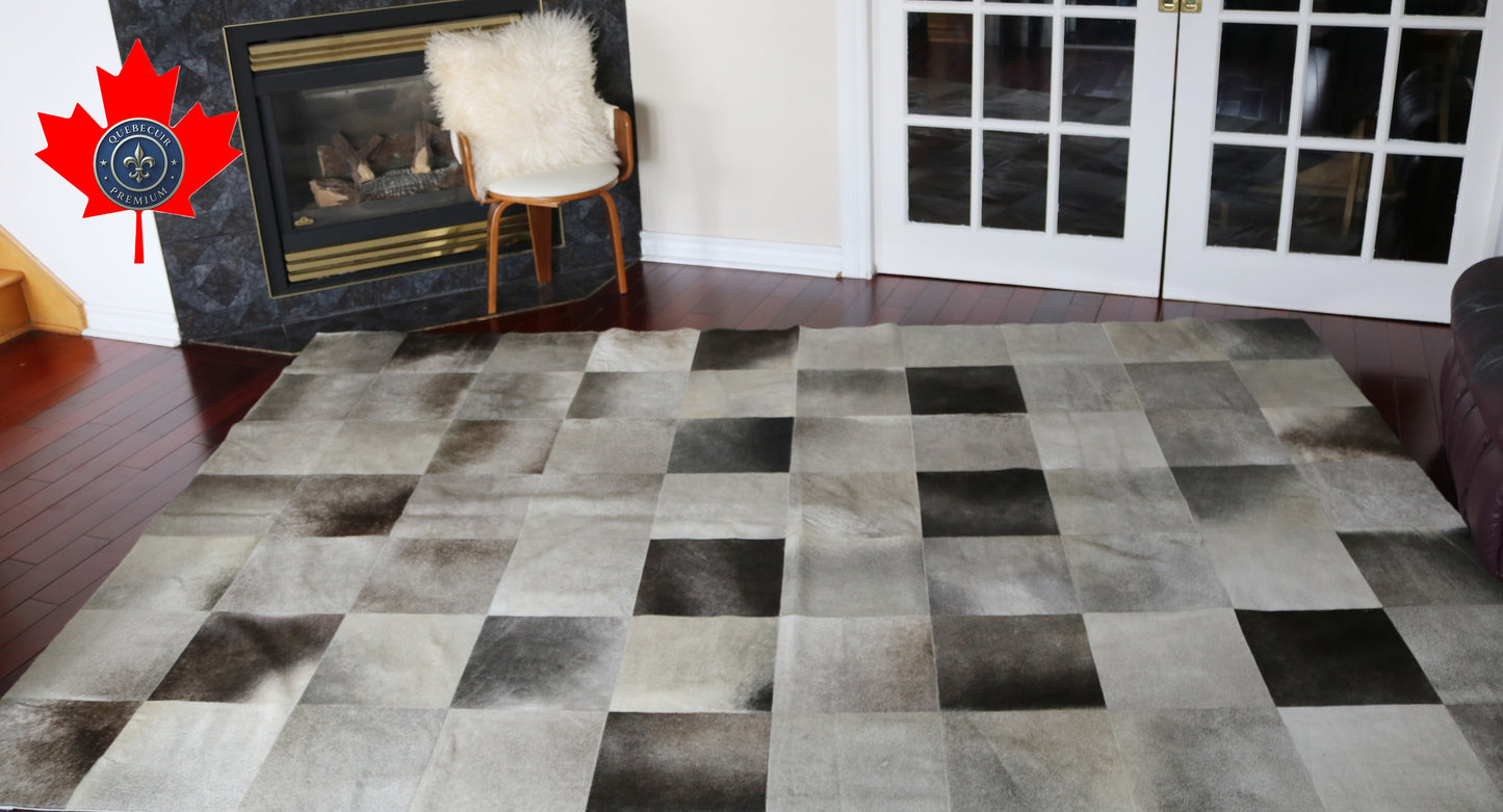 99769 Cowhide rug Patchwork Collection Quebecuir Premium SUPER   BIG SIZE XXXL