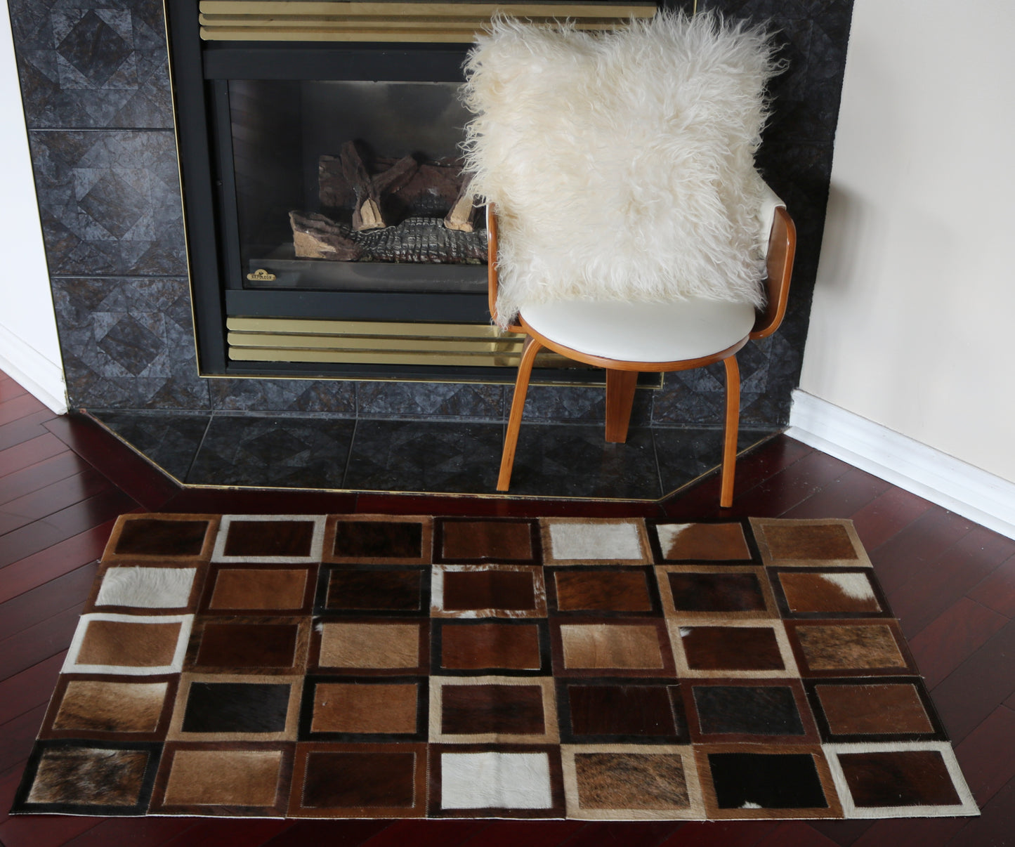 99772 Cowhide rug Patchwork Collection Quebecuir Premium
