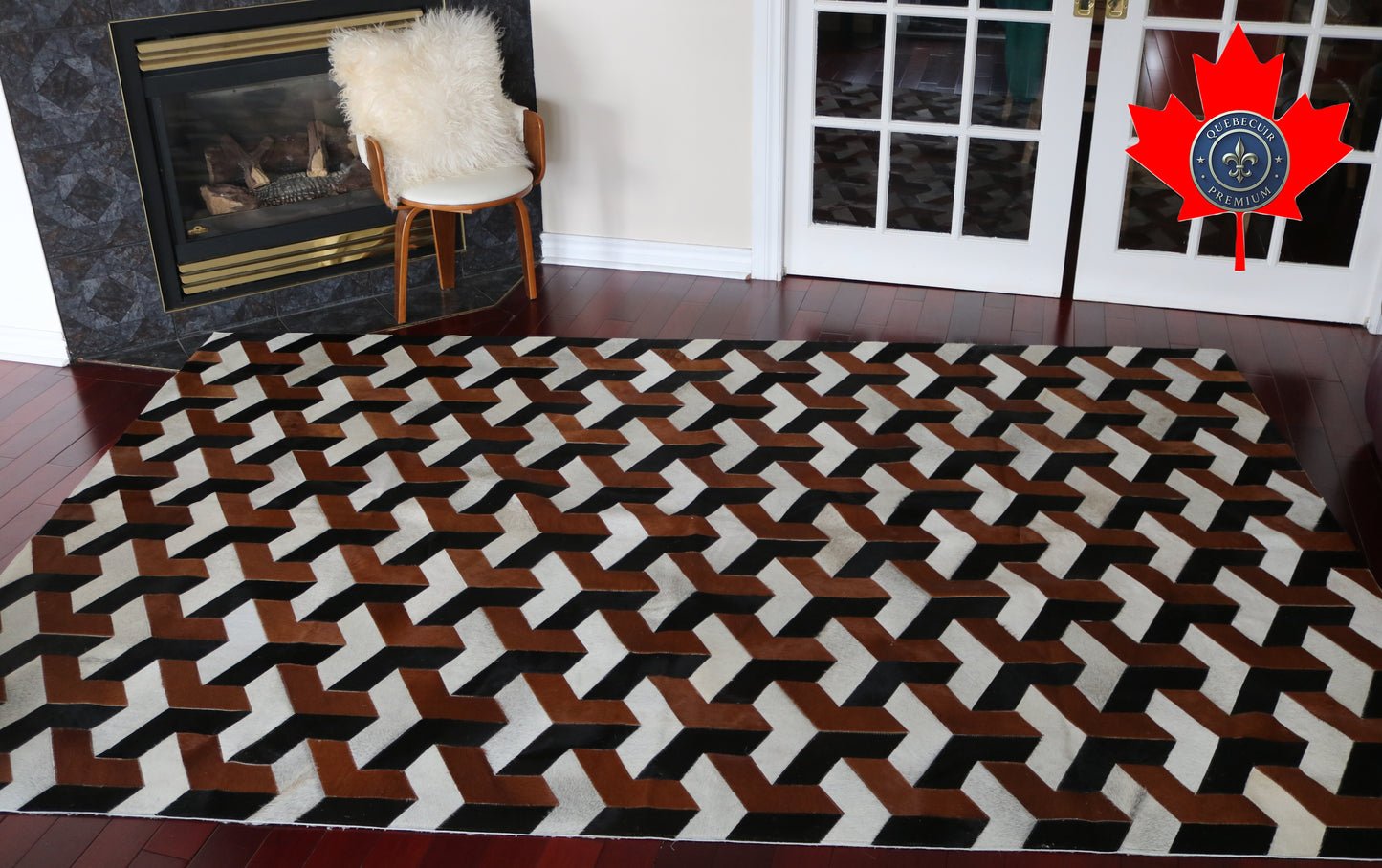 99779 Cowhide rug Patchwork Collection Quebecuir Premium SUPER   BIG SIZE XXXL