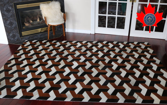 99779 Cowhide rug Patchwork Collection Quebecuir Premium SUPER   BIG SIZE XXXL