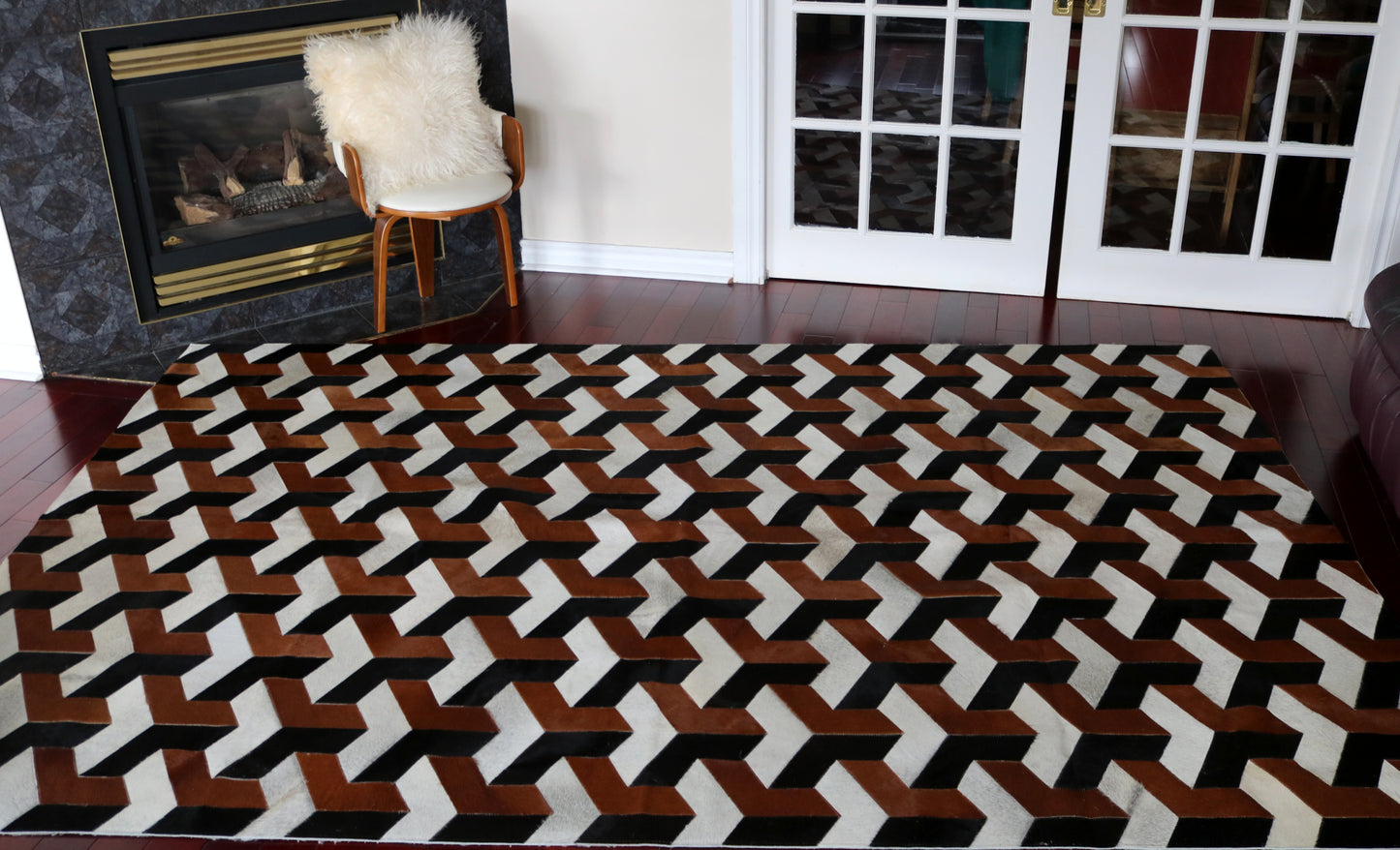 99779 Cowhide rug Patchwork Collection Quebecuir Premium SUPER   BIG SIZE XXXL