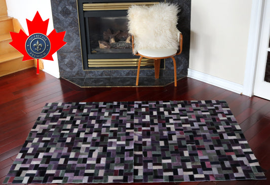 99783 Cowhide rug Patchwork Collection Quebecuir Premium