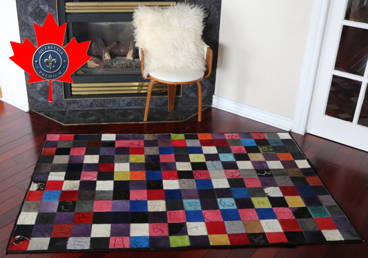 99787 Cowhide rug Patchwork Collection Quebecuir Premium