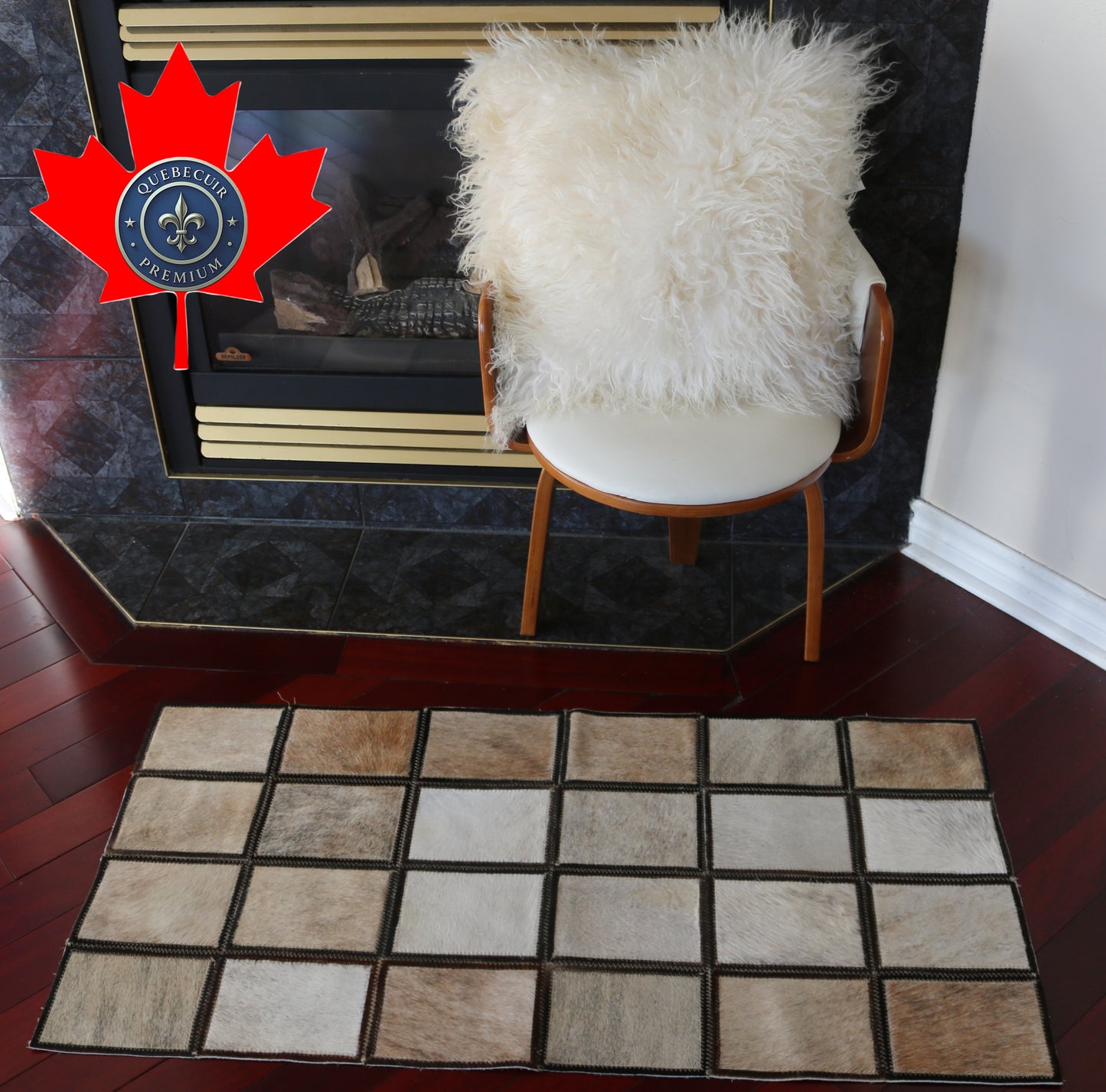 99796 Cowhide rug Patchwork Collection Quebecuir Premium