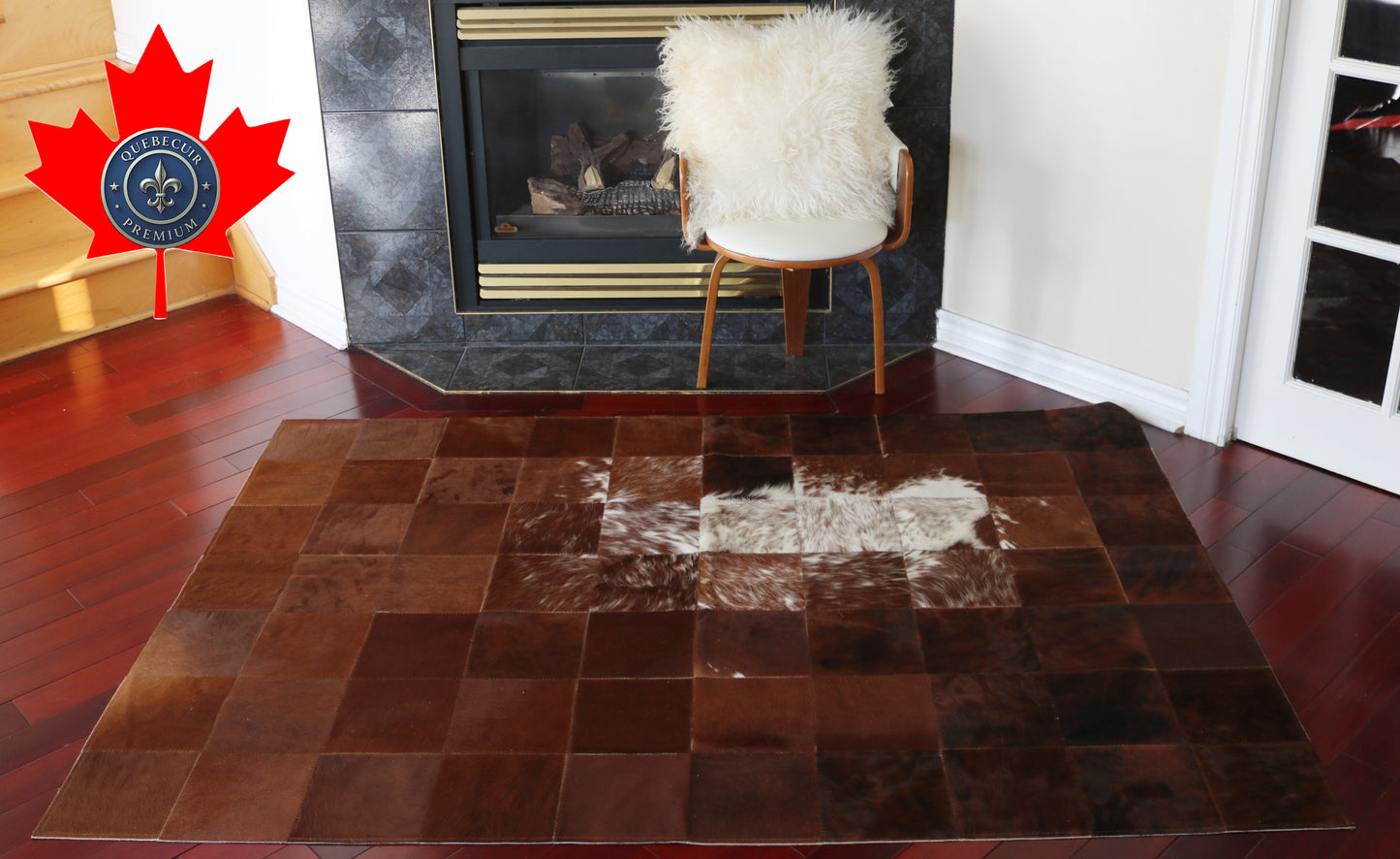 99798 Cowhide rug Patchwork Collection Quebecuir Premium