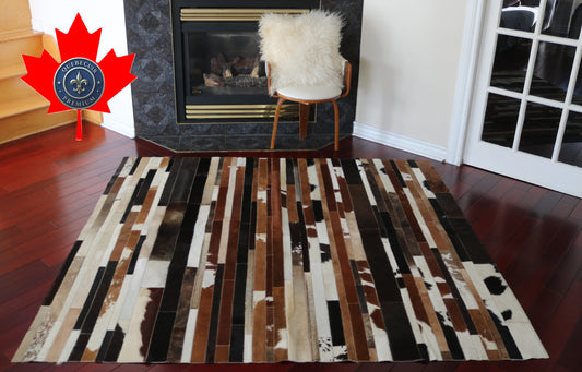99802 Cowhide rug Patchwork Collection Quebecuir Premium