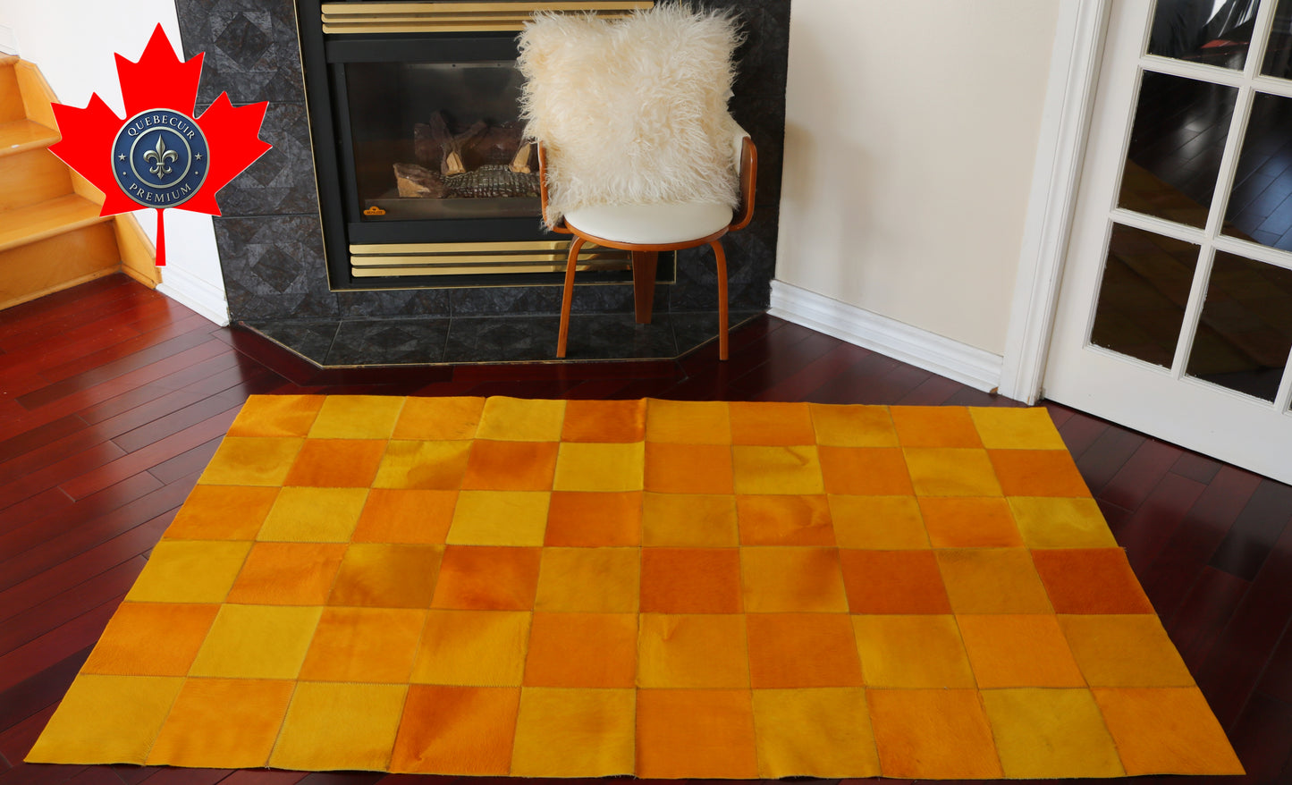 99803 Cowhide rug Patchwork Collection Quebecuir Premium