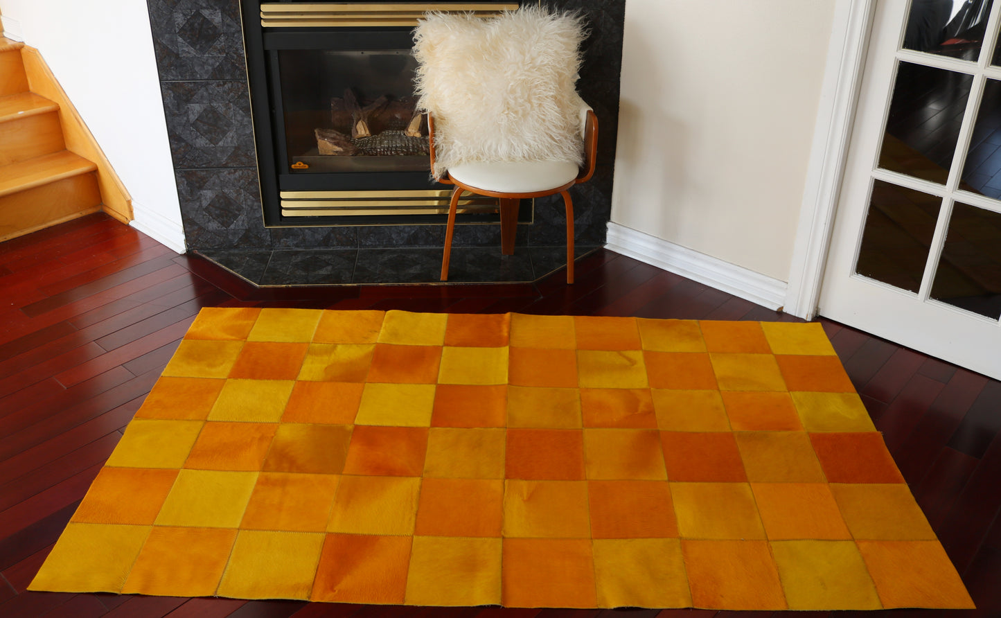 99803 Cowhide rug Patchwork Collection Quebecuir Premium