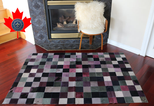 99805 Cowhide rug Patchwork Collection Quebecuir Premium