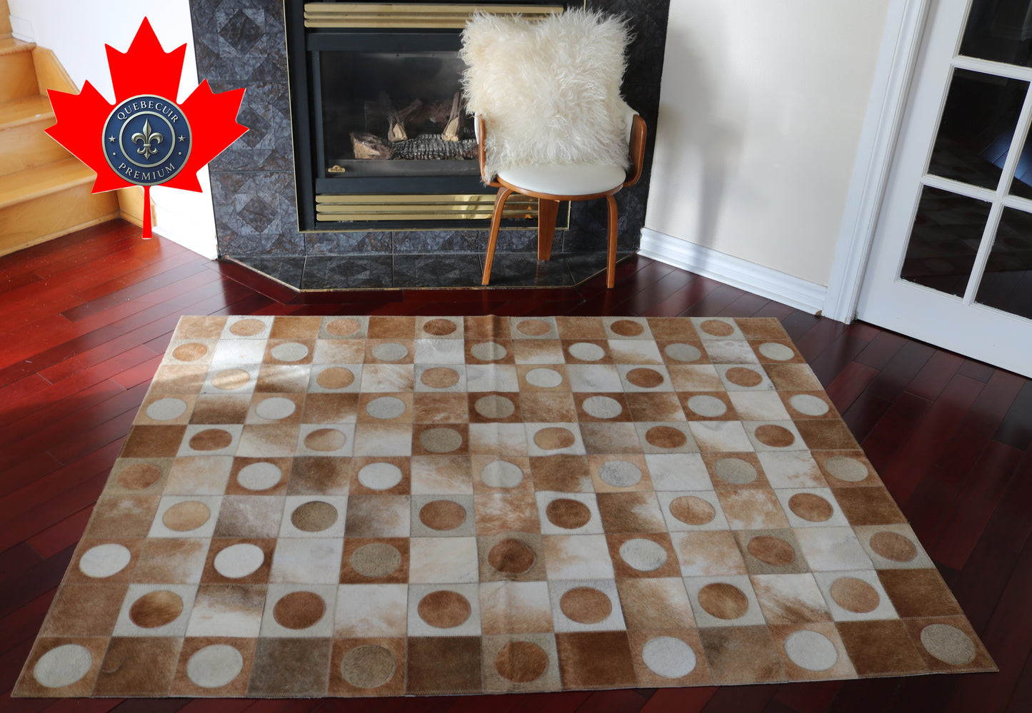 99808 Cowhide rug Patchwork Collection Quebecuir Premium