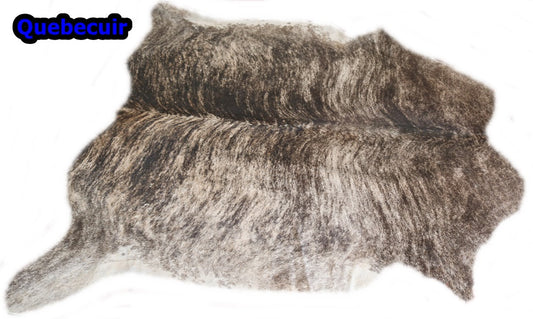 98175 - Cowhide Rug Tapis Peau de Vache BRINDLE LIGHT  XL  - Collection Quebecuir Premium
