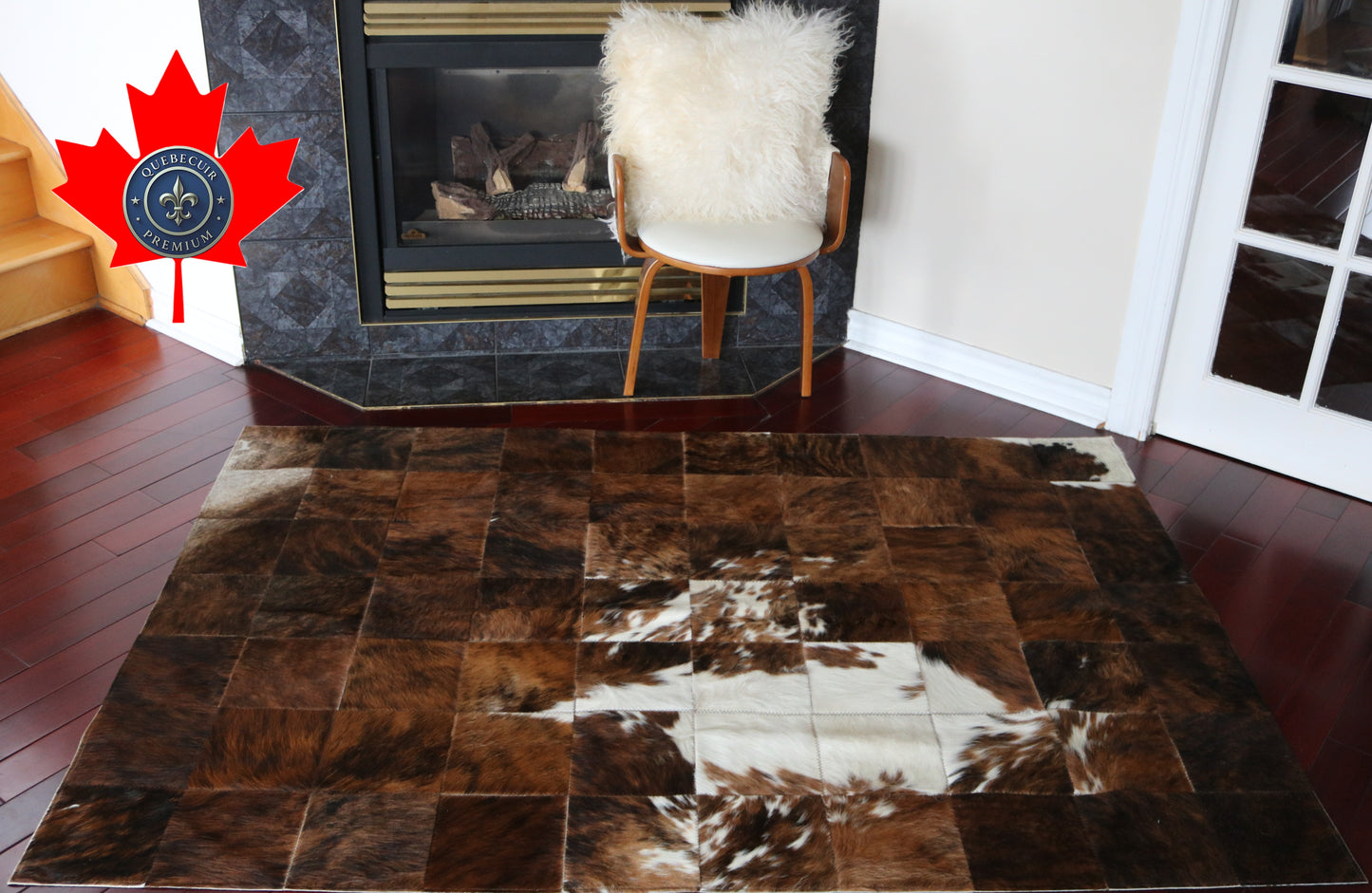 99814 Cowhide rug Patchwork Collection Quebecuir Premium