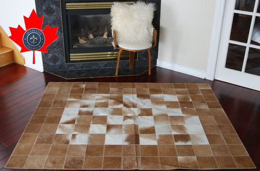 99817 Cowhide rug Patchwork Collection Quebecuir Premium