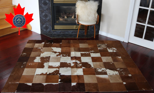 99818 Cowhide rug Patchwork Collection Quebecuir Premium