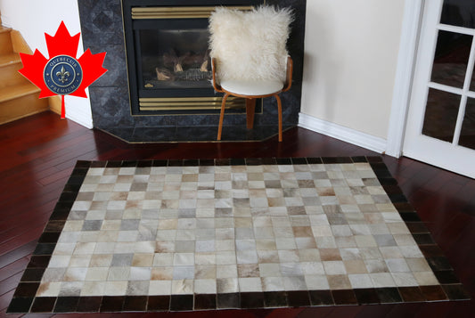 99819 Cowhide rug Patchwork Collection Quebecuir Premium