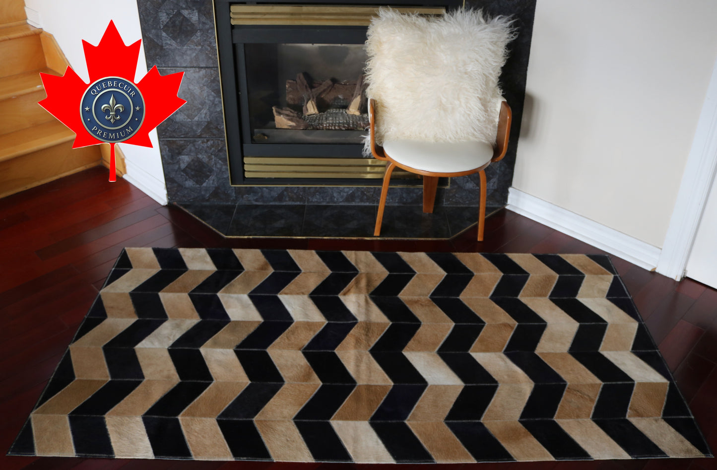 99825 Cowhide rug Patchwork Collection Quebecuir Premium