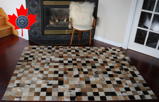 99826 Cowhide rug Patchwork Collection Quebecuir Premium