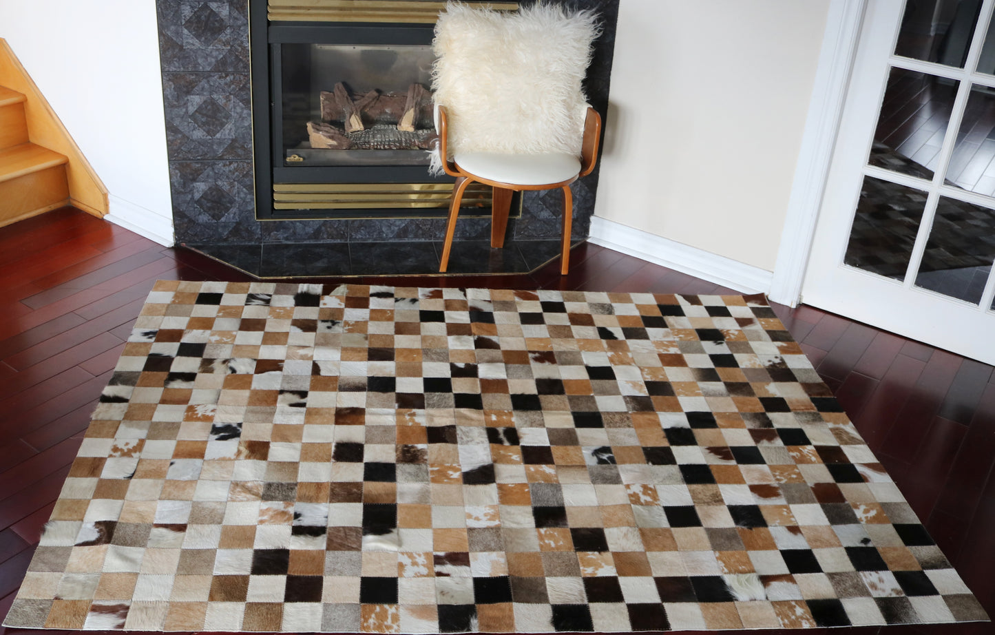 99826 Cowhide rug Patchwork Collection Quebecuir Premium