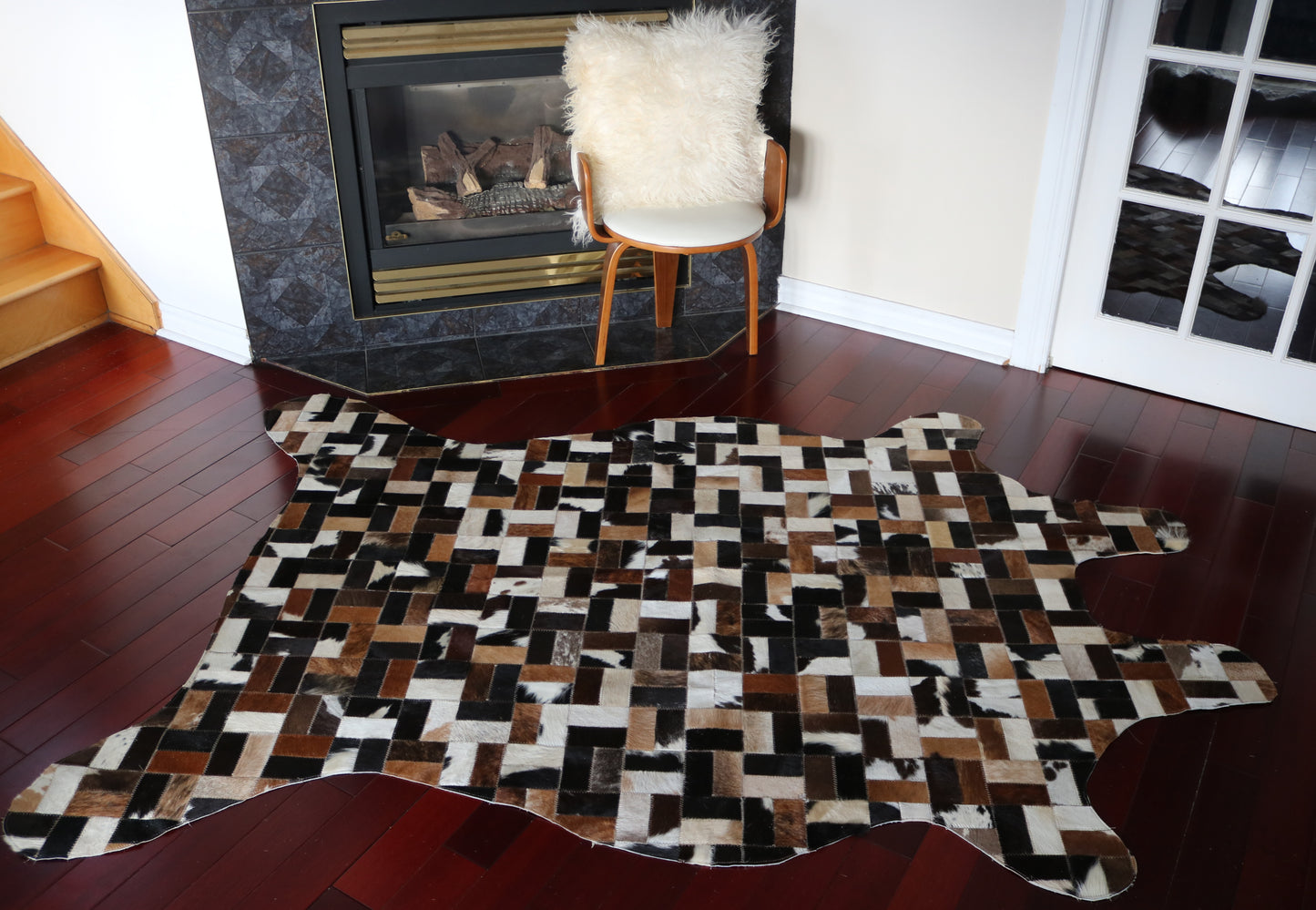 99827 Cowhide rug Patchwork Collection Quebecuir Premium