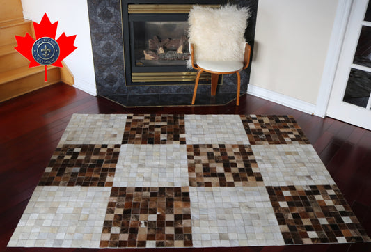 99828 Cowhide rug Patchwork Collection Quebecuir Premium