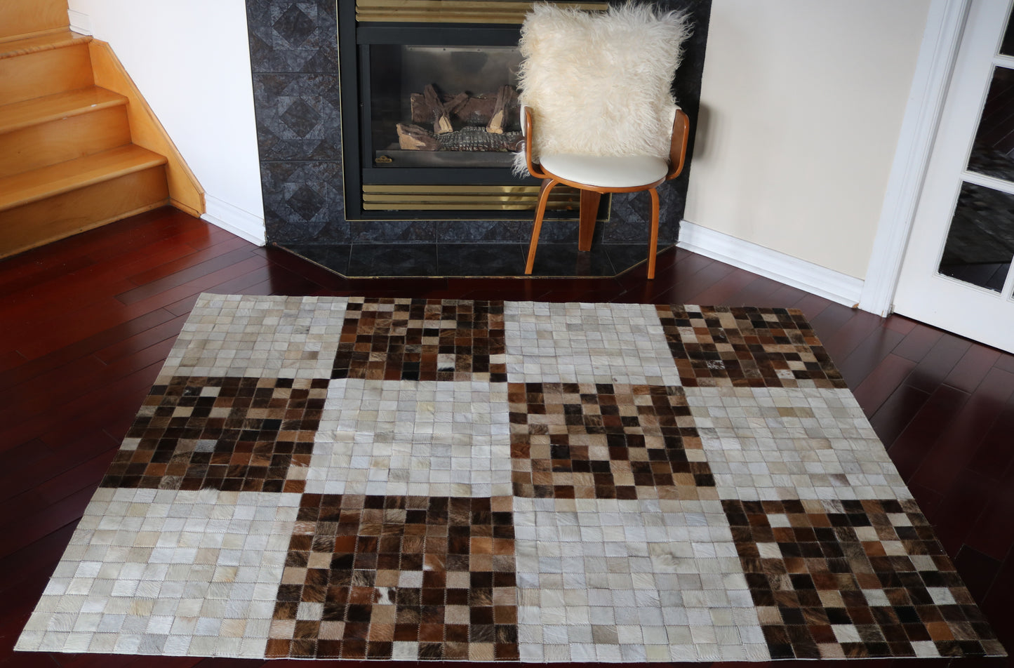 99828 Cowhide rug Patchwork Collection Quebecuir Premium