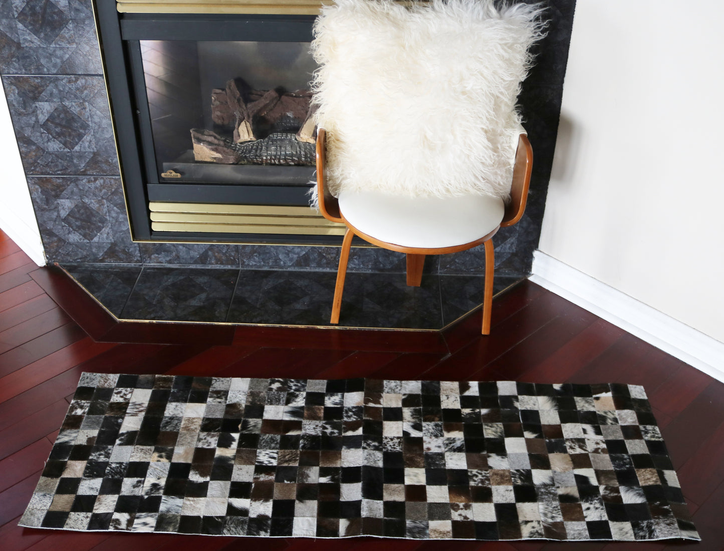 99833 Cowhide rug Patchwork Collection Quebecuir Premium