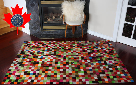 99840 Cowhide rug Patchwork Collection Quebecuir Premium