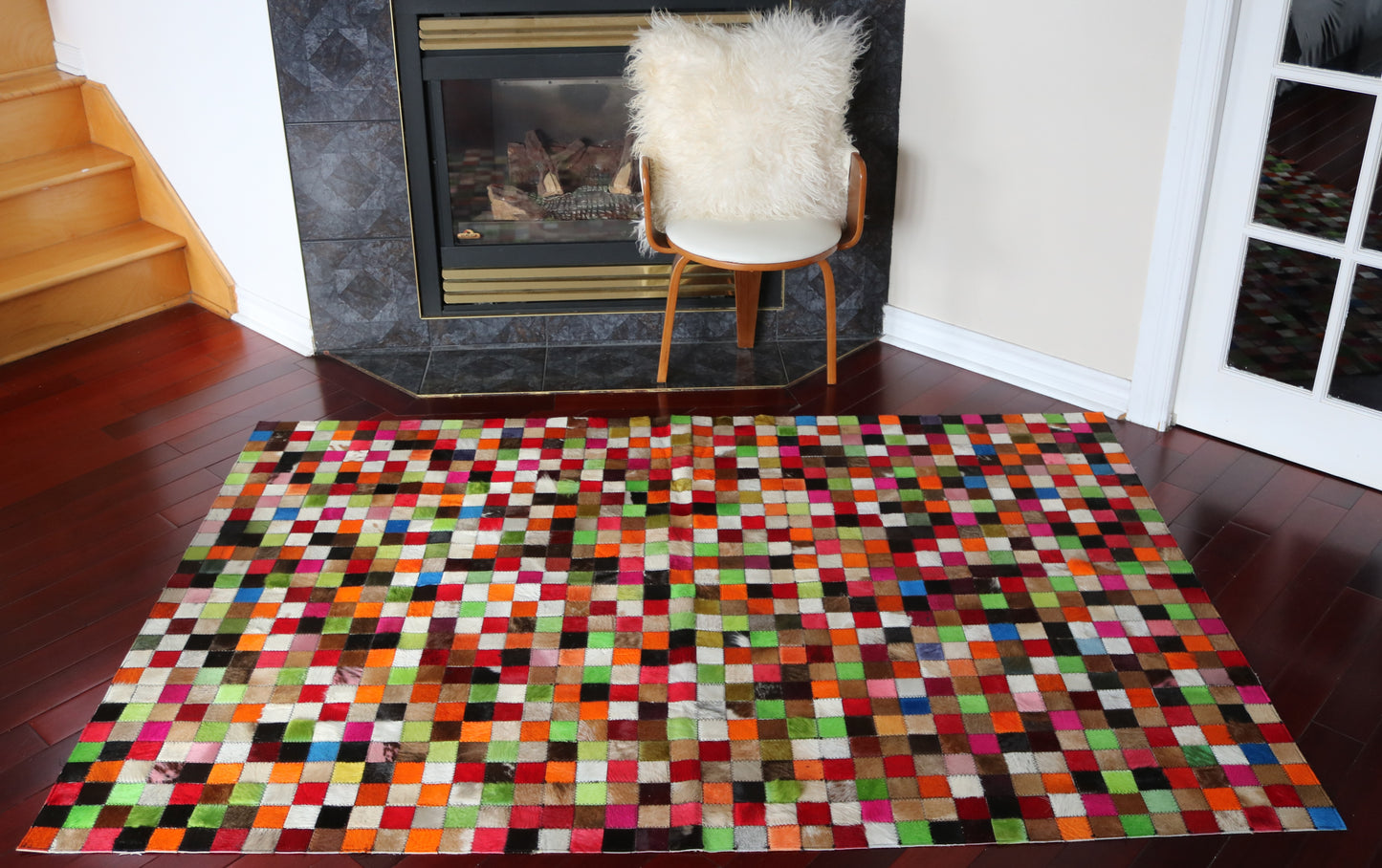 99840 Cowhide rug Patchwork Collection Quebecuir Premium