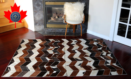 99843 Cowhide rug Patchwork Collection Quebecuir Premium
