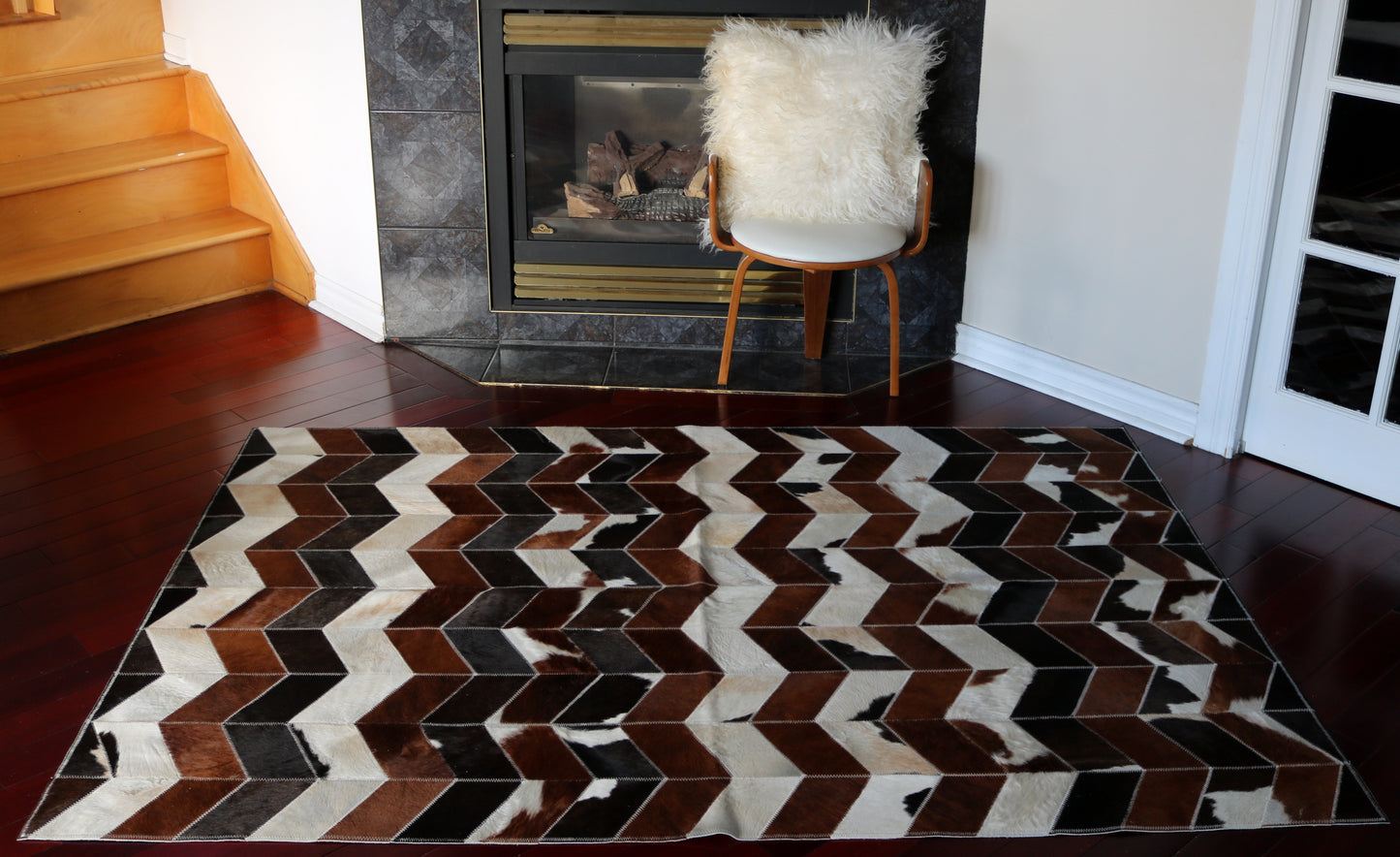 99843 Cowhide rug Patchwork Collection Quebecuir Premium