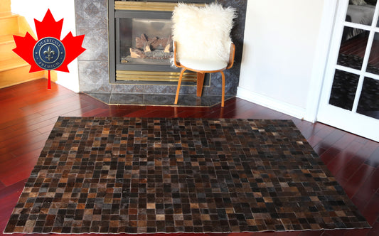 99844 Cowhide rug Patchwork Collection Quebecuir Premium