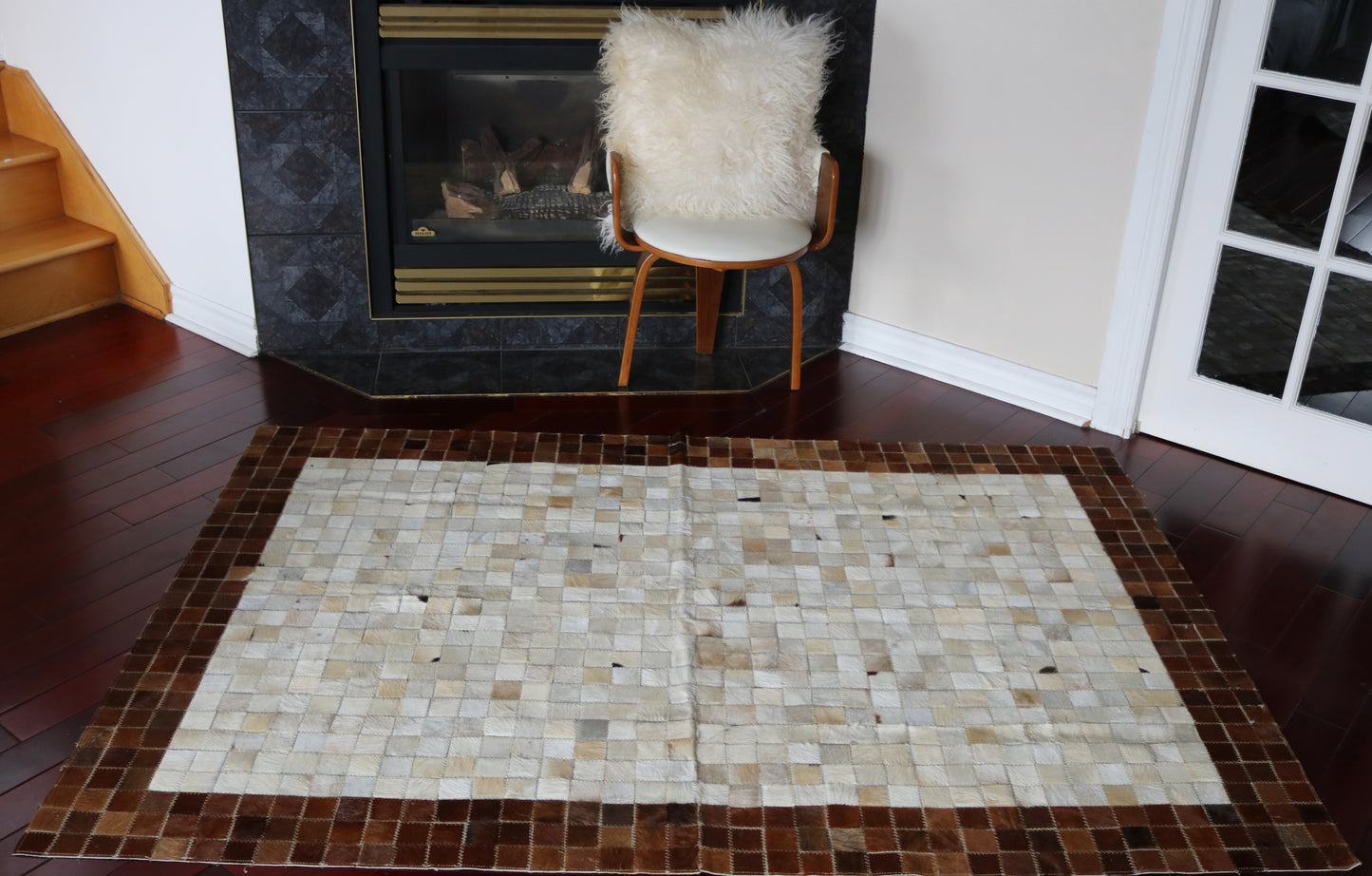 99845 Cowhide rug Patchwork Collection Quebecuir Premium